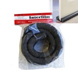 Αεροστόπ / Αεροφράκτης πόρτας Περαστός Διπλός Μαύρος Φ30 x 100cm Interfilm 157-02