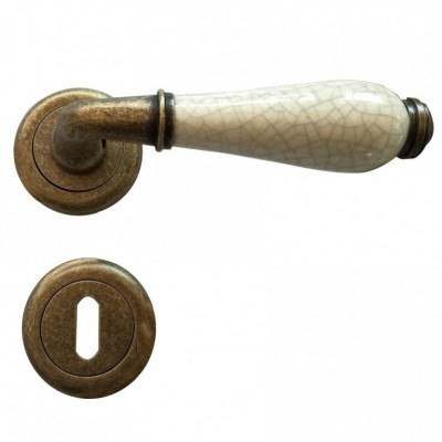 Πόμολα Πόρτας χειρολαβές ροζέτα  σε Αντικέ Κρακελέ Πορσελάνη Α-390