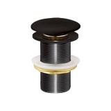 Βαλβίδα νιπτήρα pop-up Tema μαύρη χωρίς υπερχείλιση με μήκος 10,5cm 95602N