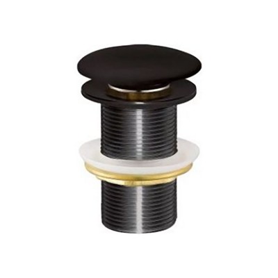 Βαλβίδα νιπτήρα pop-up Tema μαύρη χωρίς υπερχείλιση με μήκος 10,5cm 95602N