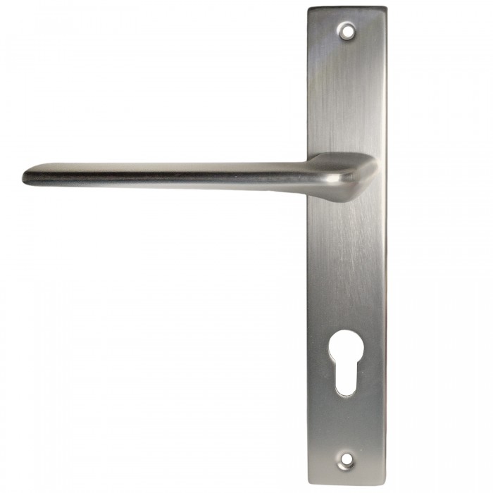 Πόμολο Πόρτας (Μονό ή Ζεύγος) Xειρολαβή με Πλάκα CMD 4021287 MSN Νίκελ Ματ