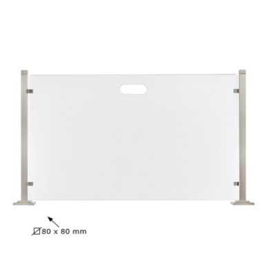 Γυάλινη Κάλυψη τζακιού 559 σε Νίκελ Ματ 52x91cm