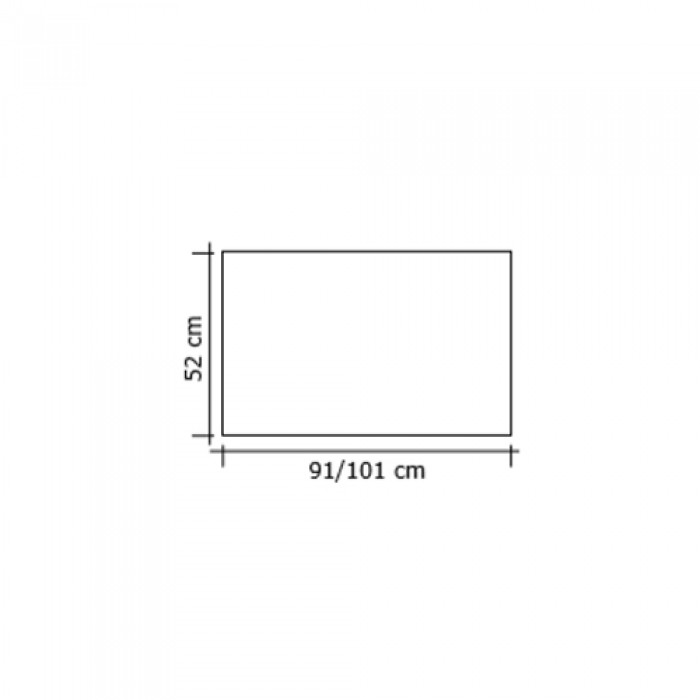 Γυάλινη Κάλυψη τζακιού 559 σε Νίκελ Ματ 52x91cm