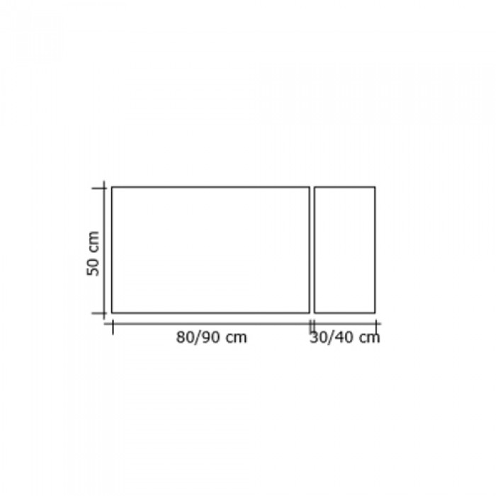 Γυάλινη Κάλυψη τζακιού 563 σε Νίκελ Ματ 50x80+30cm