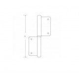 Πορταδέλα ορειχάλκινη σε ματ νίκελ 80mm 200-8008 Metalor