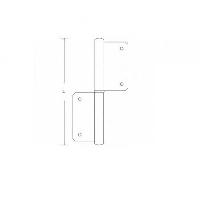 Πορταδέλα ορειχάλκινη σε ματ νίκελ 80mm 200-8008 Metalor