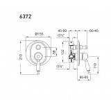 Μίκτης εντοιχισμού bugnatese OXFORD 6372-100 Χρώμιο
