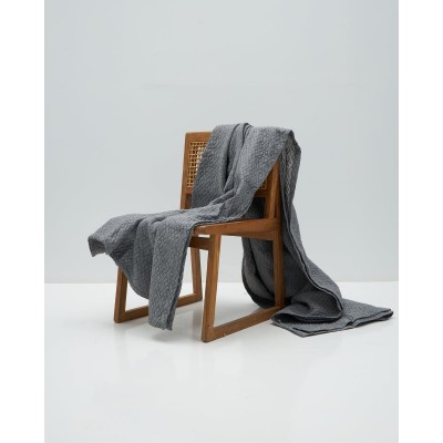 Ζακάρ Κουβερλί Κουβέρτα Γεωμετρικό Pattern Augerinos Μονή (170x260cm) Ανθρακί