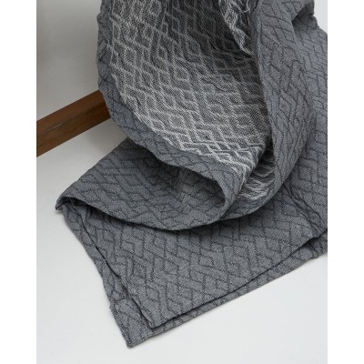 Ζακάρ Κουβερλί Κουβέρτα Γεωμετρικό Pattern Augerinos Μονή (170x260cm) Ανθρακί
