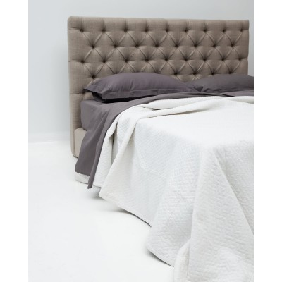 Ζακάρ Πικέ Κουβέρτα Augerinos Μονή (170x260cm) Άσπρο