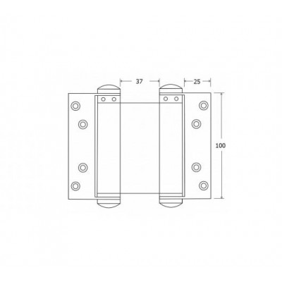 Μεντεσές aller-retour ορειχάλκινος σε χρυσό 100mm 306-1030 Metalor