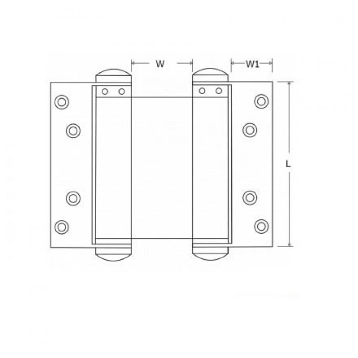 Μεντεσές aller-retour ανοξείδωτος inox ματ 75mm 306-S075 Metalor