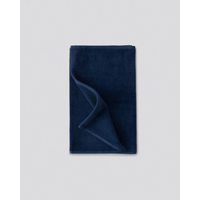 Βαμβακερή Βελουτέ Πετσέτα Προσώπου Sair 40x70cm 40x70cm Μπλε Σκούρο