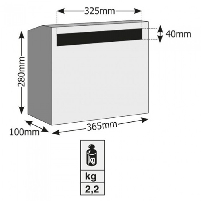Γραμματοκιβώτιο Μπολώνια 806 σε Λευκό