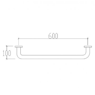 Μπάρα Στήριξης AMΕΑ Inox 60cm ΧΡΩΜΙΟ 82002 Tema