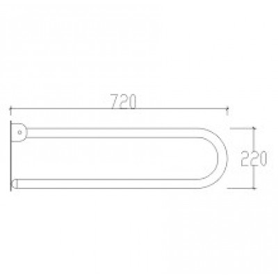 Μπάρα ανακλεινόμενη με κολώνα στήριξης 76cm AMΕΑ 82008 Tema