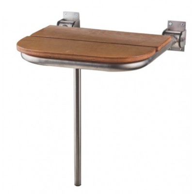 Ξύλινο κάθισμα ντους με ξύλο Iroko και ανακλινόμενη βάσηTema 82009