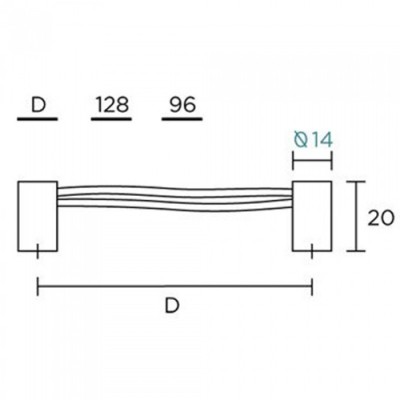 Λαβές επίπλων Convex Σειρά 827 96mm σε Νίκελ Ματ - Καφέ Ανοιχτό Δέρμα