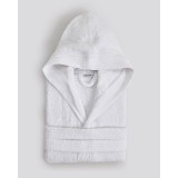 Παιδικό Βαμβακερό Πετσετέ Μονόχρωμο Μπουρνούζι με Πλισέ Γιακά & Κουκούλα Rease 10-12 ετών
