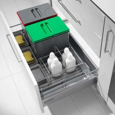 Σετ δοχείων απορριμάτων Νεροχύτη Inoxa 97da-902 Νο90