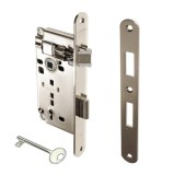 Κλειδαριά Μεσόπορτας Οβάλ με κέντρο 45-75mm Νίκελ AGB ATENE