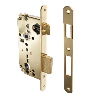 Κλειδαριά Εξώπορτας Κυλίνδρου Οβάλ με κέντρο 45-85mm Χρυσή AGB F22 Sicurezza