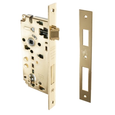 Κλειδαριά Εξώπορτας Κυλίνδρου Τετράγωνη με κέντρο 45-85mm Χρυσή AGB F22 Sicurezza