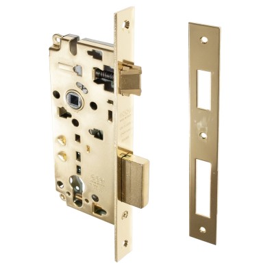 Κλειδαριά Εξώπορτας Κυλίνδρου Τετράγωνη με κέντρο 45-85mm Χρυσή AGB F22 Sicurezza