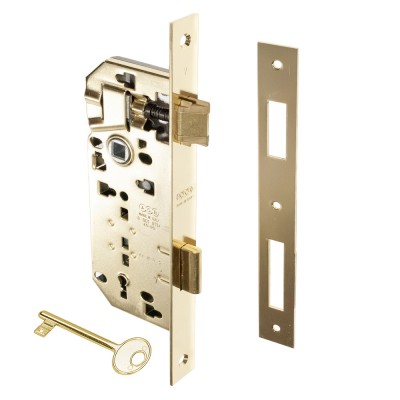 Κλειδαριά Μεσόπορτας Τετράγωνη με κέντρο 40-90mm Χρυσή AGB Patent Grande