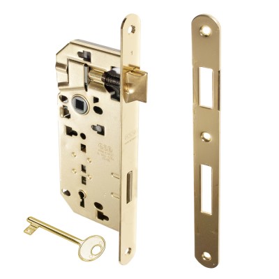 Κλειδαριά Μεσόπορτας Οβάλ με κέντρο 45-90mm Χρυσή AGB Patent Grande