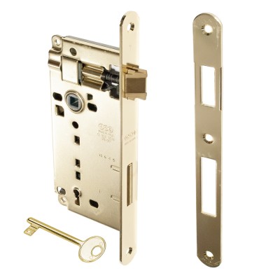 Κλειδαριά Μεσόπορτας Οβάλ με κέντρο 50-90mm Χρυσή AGB Patent Grande