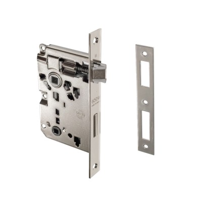 Κλειδαριά για Εσωτερικές Πόρτες WC με Καρέ Ένδειξης Τετράγωνη με κέντρο 50-70mm Νίκελ AGB Patent Piccola