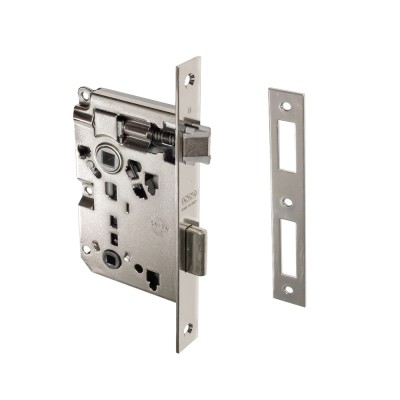 Κλειδαριά για Εσωτερικές Πόρτες WC με Καρέ Ένδειξης Τετράγωνη με κέντρο 50-70mm Νίκελ AGB Patent Piccola