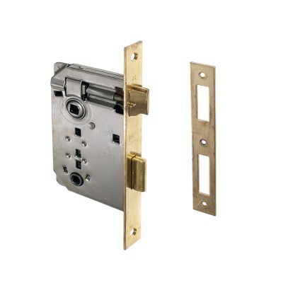 Κλειδαριά για Εσωτερικές Πόρτες WC με Καρέ Ένδειξης Τετράγωνη με κέντρο 50-70mm Χρυσή AGB Patent Piccola