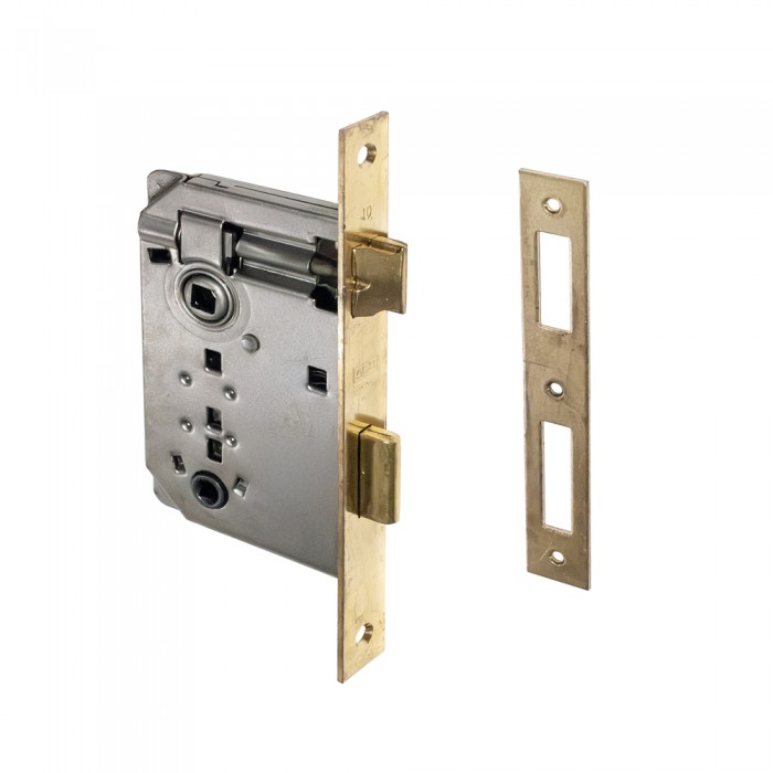 Κλειδαριά για Εσωτερικές Πόρτες WC με Καρέ Ένδειξης Τετράγωνη με κέντρο 50-70mm Χρυσή AGB Patent Piccola