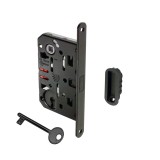 Κλειδαριά Εσωτερικών Πορτών Μαγνητική Οβάλ με 1 Κλειδί με κέντρο 50-90mm Μαύρη AGB Polaris 2XT