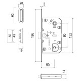 Κλειδαριά Εσωτερικών Πορτών Μαγνητική Οβάλ με 1 Κλειδί με κέντρο 50-90mm Μαύρη AGB Polaris 2XT