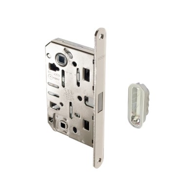 Κλειδαριά Εσωτερικών Πορτών Μαγνητική WC Οβάλ με Καρέ Ένδειξης με κέντρο 50-96mm Νίκελ AGB Polaris 2XT