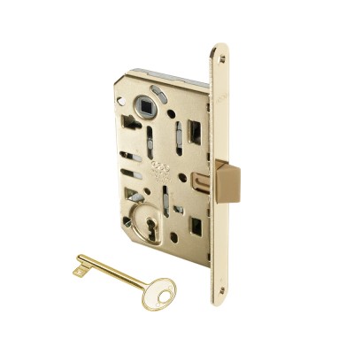 Κλειδαριά μεσόπορτας Οβάλ με κέντρο 50-90mm Χρυσή AGB Mediana Evolution 