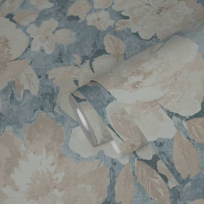 Tαπετσαρία Τοίχου A.S. Creation «Aquarell Dreams» 0.53x10.05m «Floral, Blue, Green, Yellow» 396071