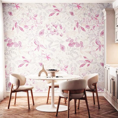 Tαπετσαρία Τοίχου A.S. Creation «Aquarell Dreams» 0.53x8.80m «Floral, Beige, Pink, Purple» 396922