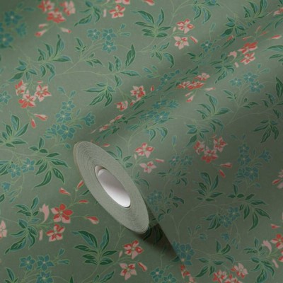 Ταπετσαρία Τοίχου 0.53x10.05m Architects Paper Art of Eden «Cottage, Floral, Green, Orange, Pink» 390631