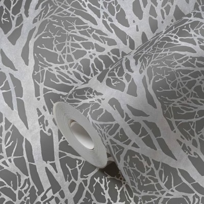 Ταπετσαρία Τοίχου 0.53x10.05m A.S. Création Attractive 2 «Cottage, Floral, Grey, Metallic» 300943