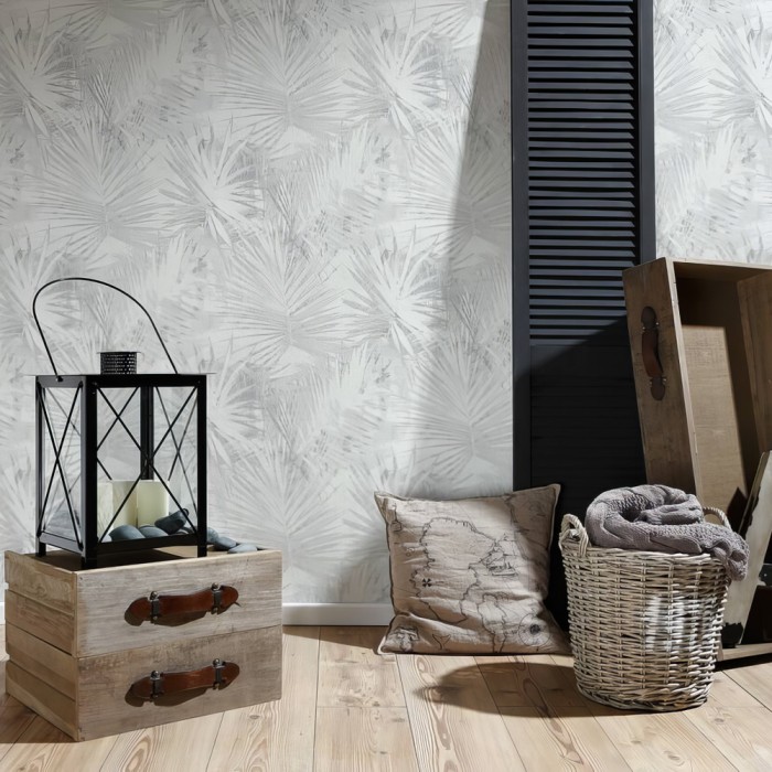 Ταπετσαρία Τοίχου 0.53x10.05m A.S. Création Attractive 2 «Jungle, Cream, Grey, White» 363851