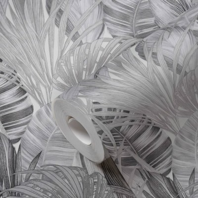 Ταπετσαρία Τοίχου 0.53x10.05m A.S. Création Attractive 2 «Jungle, Black, Grey, White» 368203