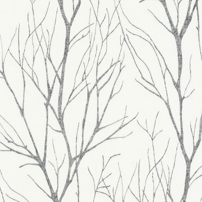 Ταπετσαρία Τοίχου 0.53x10.05m A.S. Création Attractive 2 «Floral, Black, Grey, Silver, White» 372604