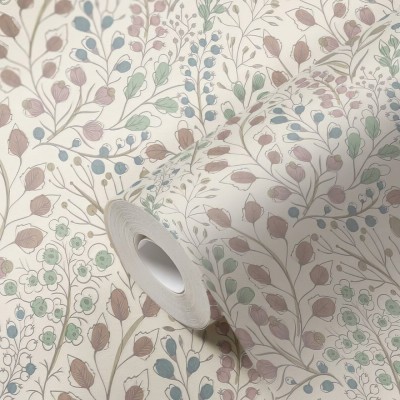 Ταπετσαρία Τοίχου 0.53x10.05m A.S. Création Attractive 2 «Floral, Blue, Green, Pink, White» 388471