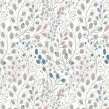 Ταπετσαρία Τοίχου 0.53x10.05m A.S. Création Attractive 2 «Floral, Blue, Grey, Pink, Taupe» 388472