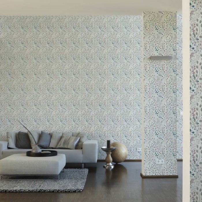 Ταπετσαρία Τοίχου 0.53x10.05m A.S. Création Attractive 2 «Floral, Blue, Grey, Pink, Taupe» 388472