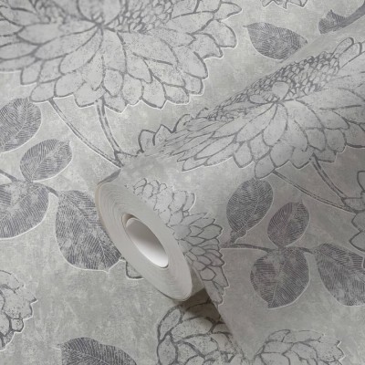 Ταπετσαρία Τοίχου 0.53x10.05m A.S. Création Attractive 2 «Floral, Beige, Grey, Taupe» 390251